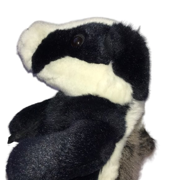 GUND Stuffed Animal Soft Plush Toy Black Honey Badger White Face.  Small. - Picture 4 of 6